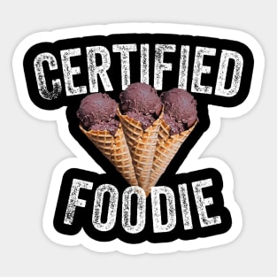 Certified Foodie - Ice Cream Cones Sticker